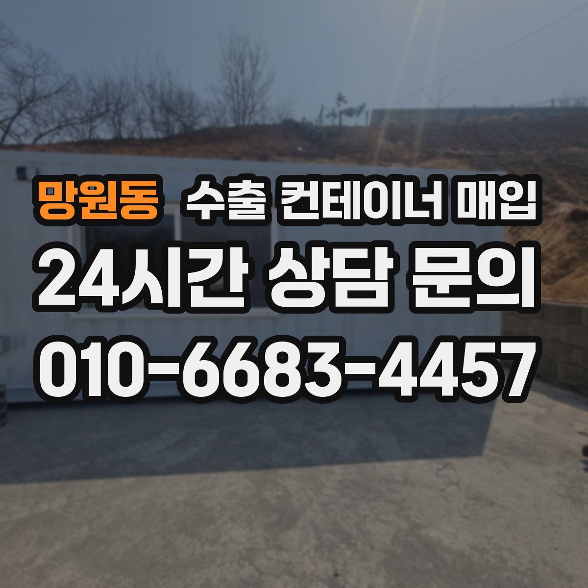 망원동 수출 컨테이너 매입