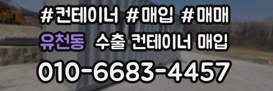 유천동 수출 컨테이너 매입