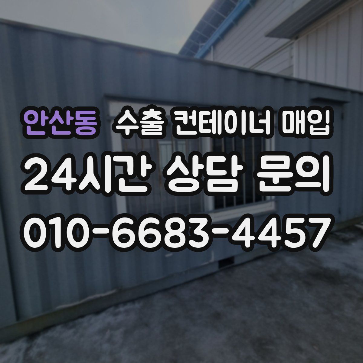 안산동 수출 컨테이너 매입