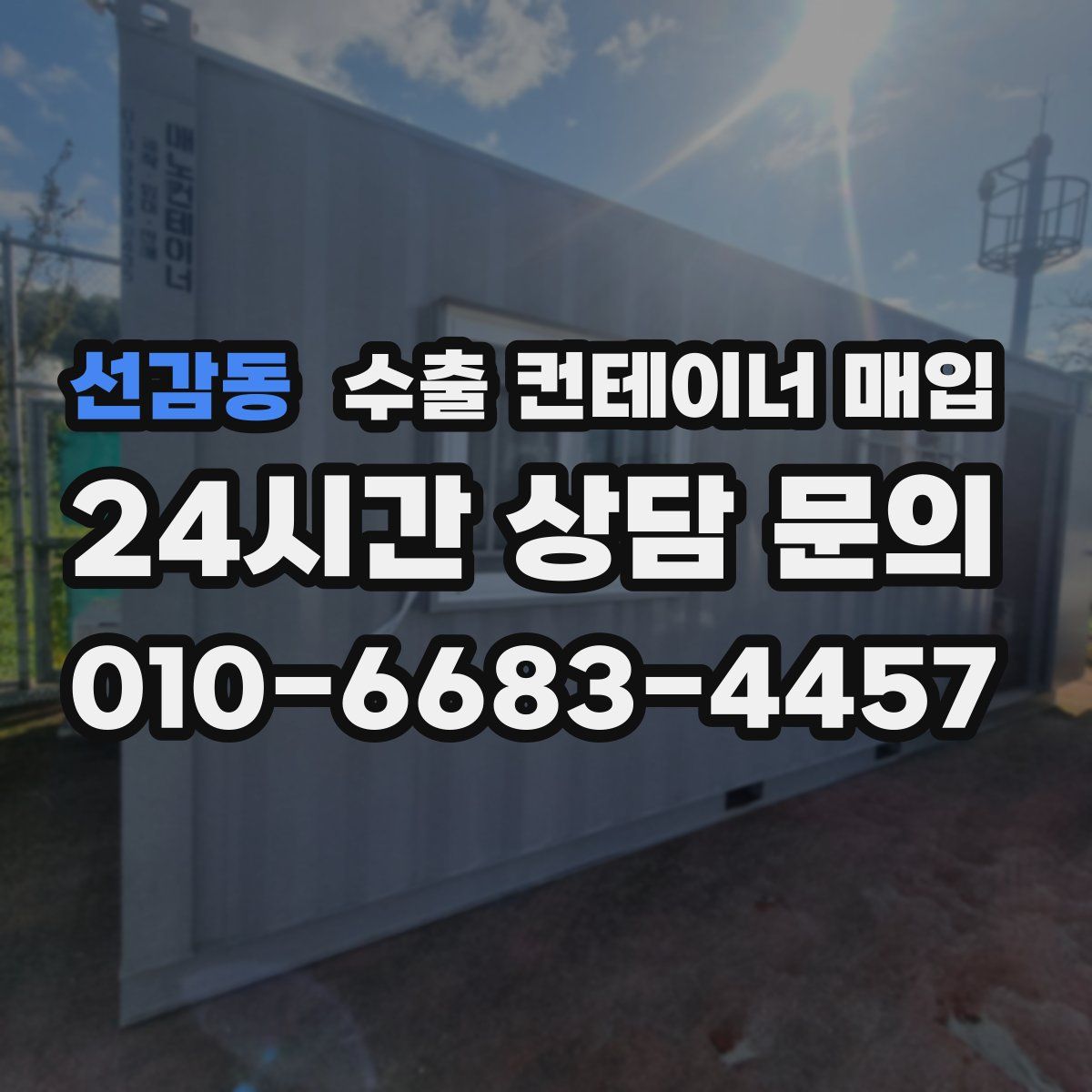선감동 수출 컨테이너 매입