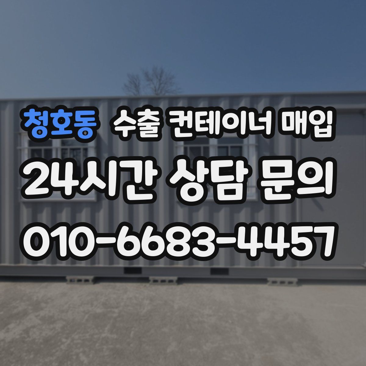 청호동 수출 컨테이너 매입