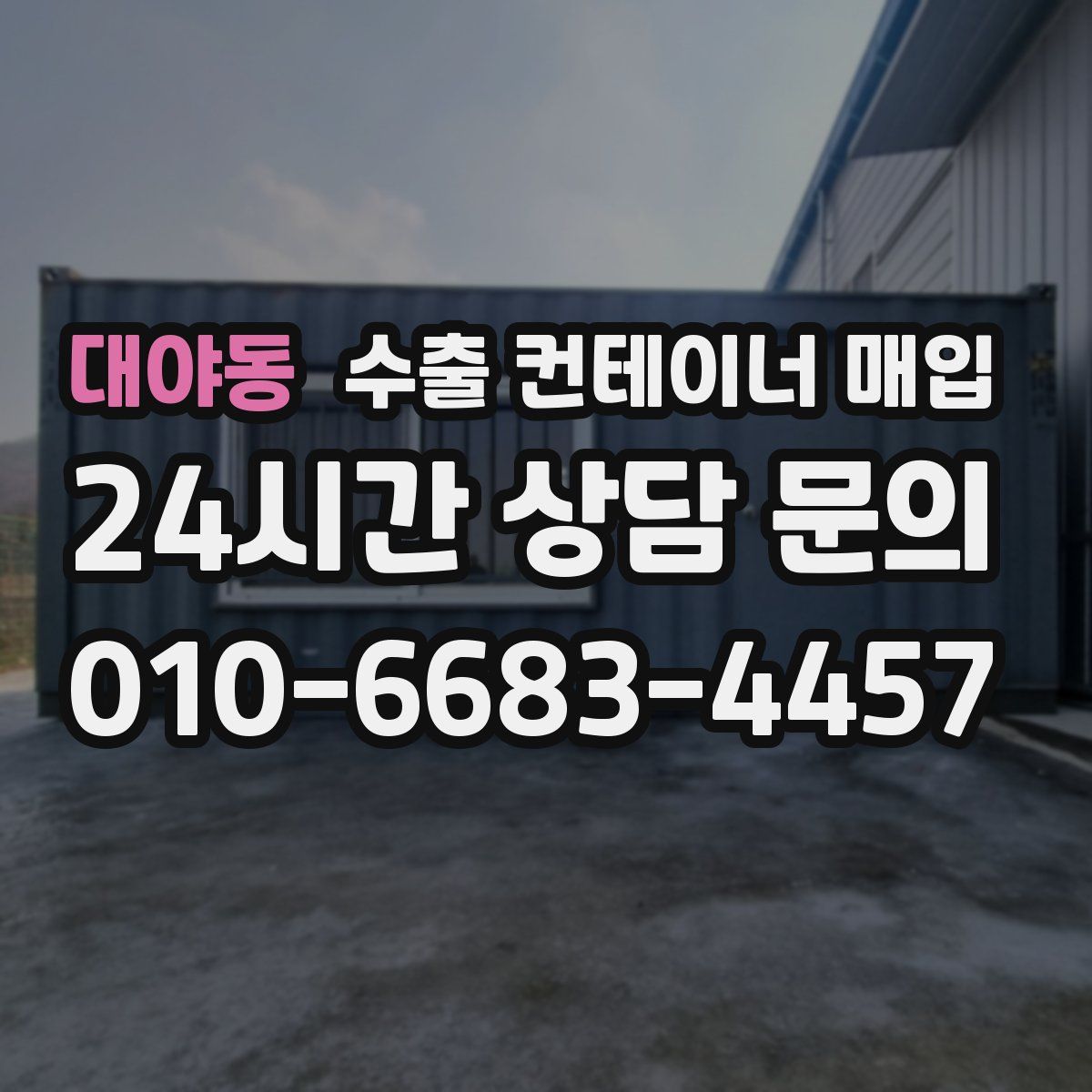 대야동 수출 컨테이너 매입