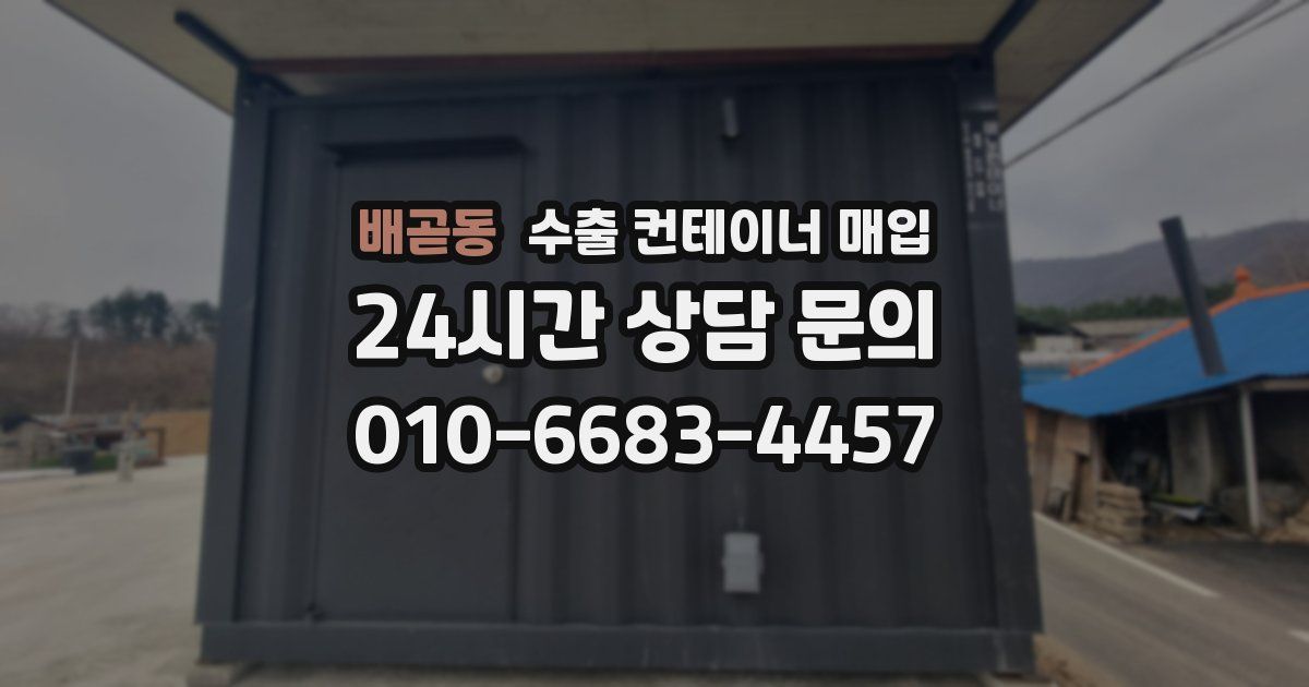 배곧동 수출 컨테이너 매입