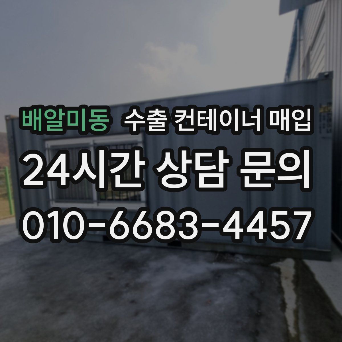 배알미동 수출 컨테이너 매입