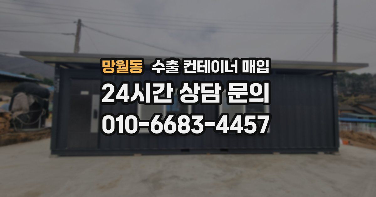 망월동 수출 컨테이너 매입