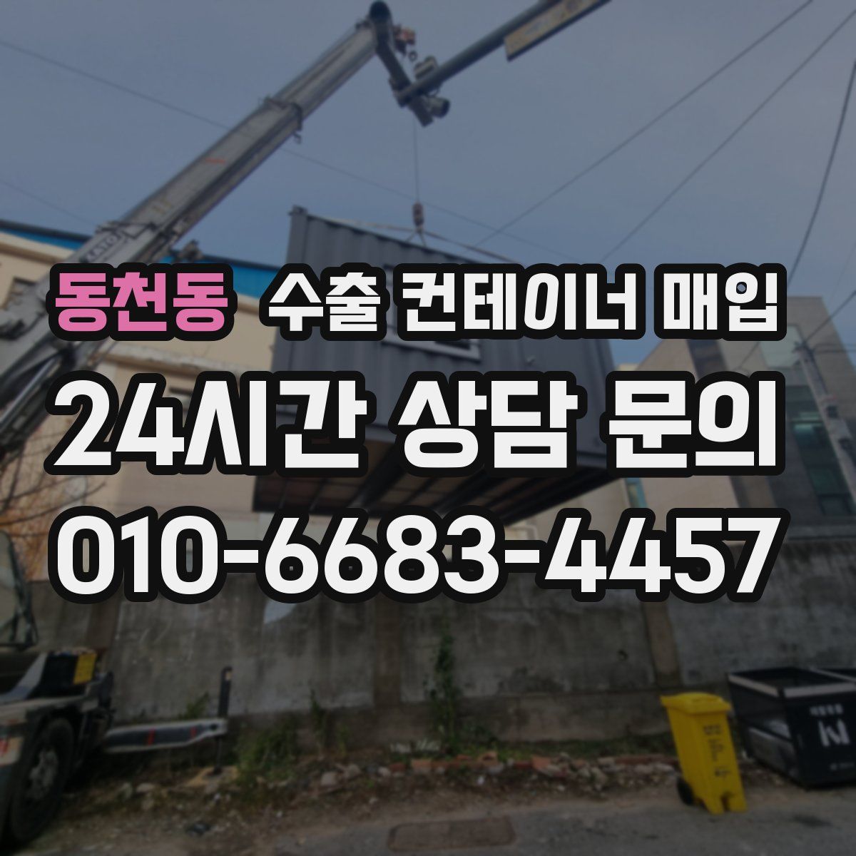 동천동 수출 컨테이너 매입