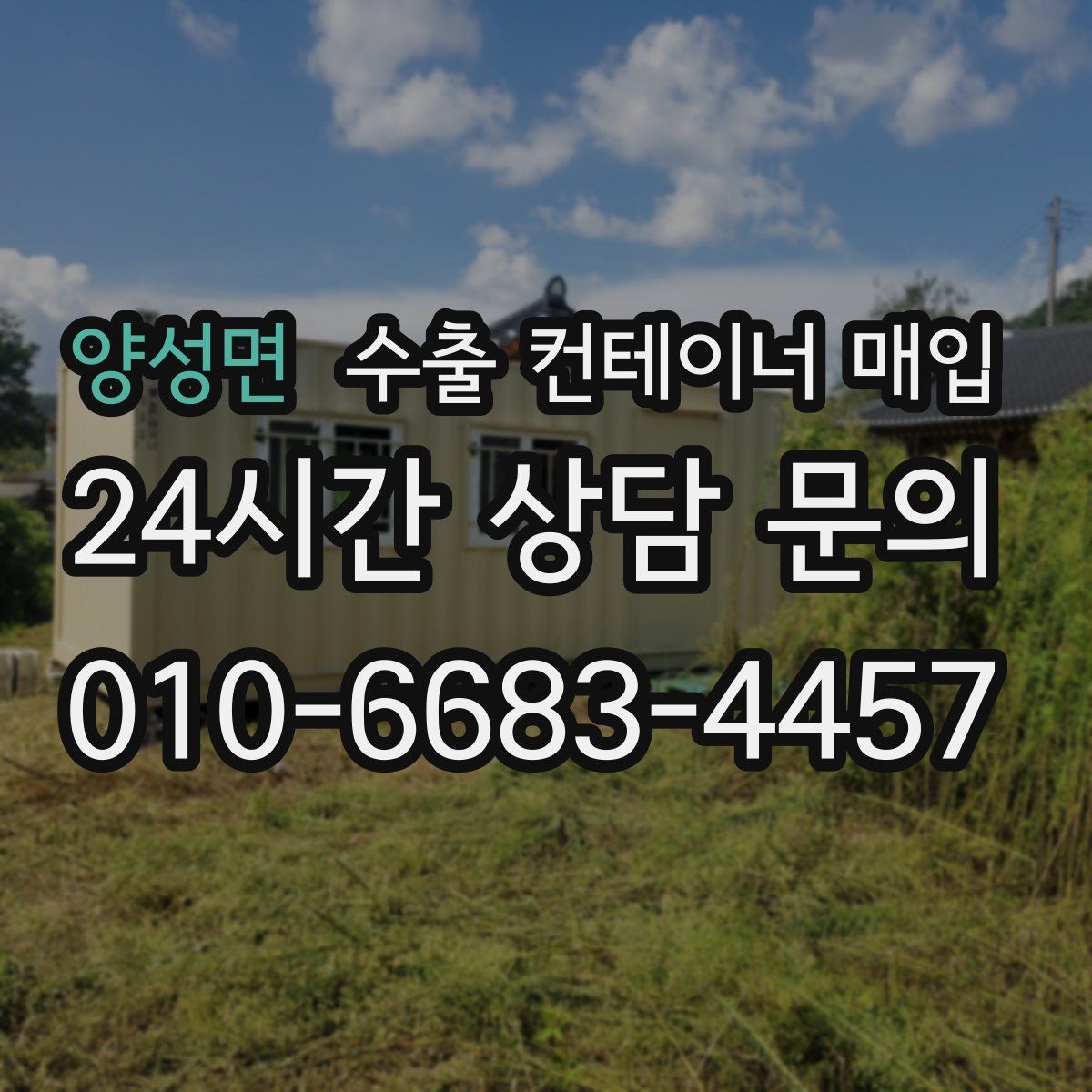 양성면 수출 컨테이너 매입