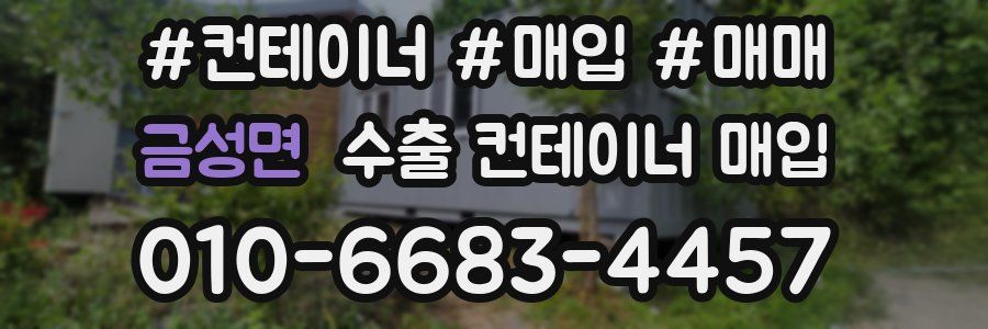금성면 수출 컨테이너 매입