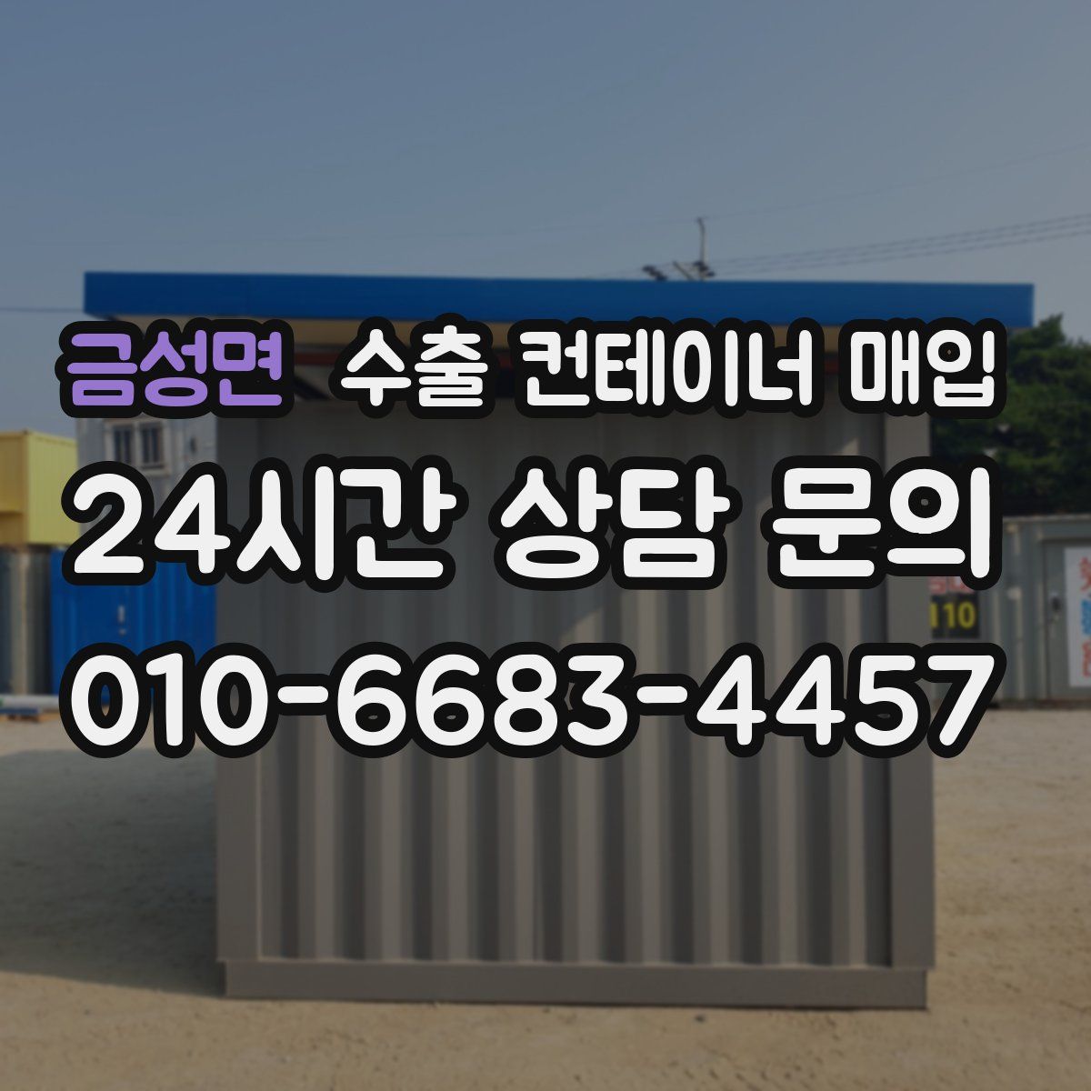 금성면 수출 컨테이너 매입