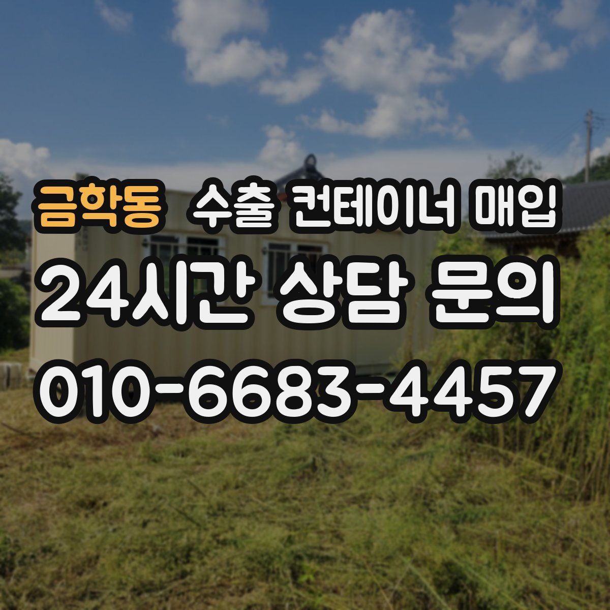 금학동 수출 컨테이너 매입