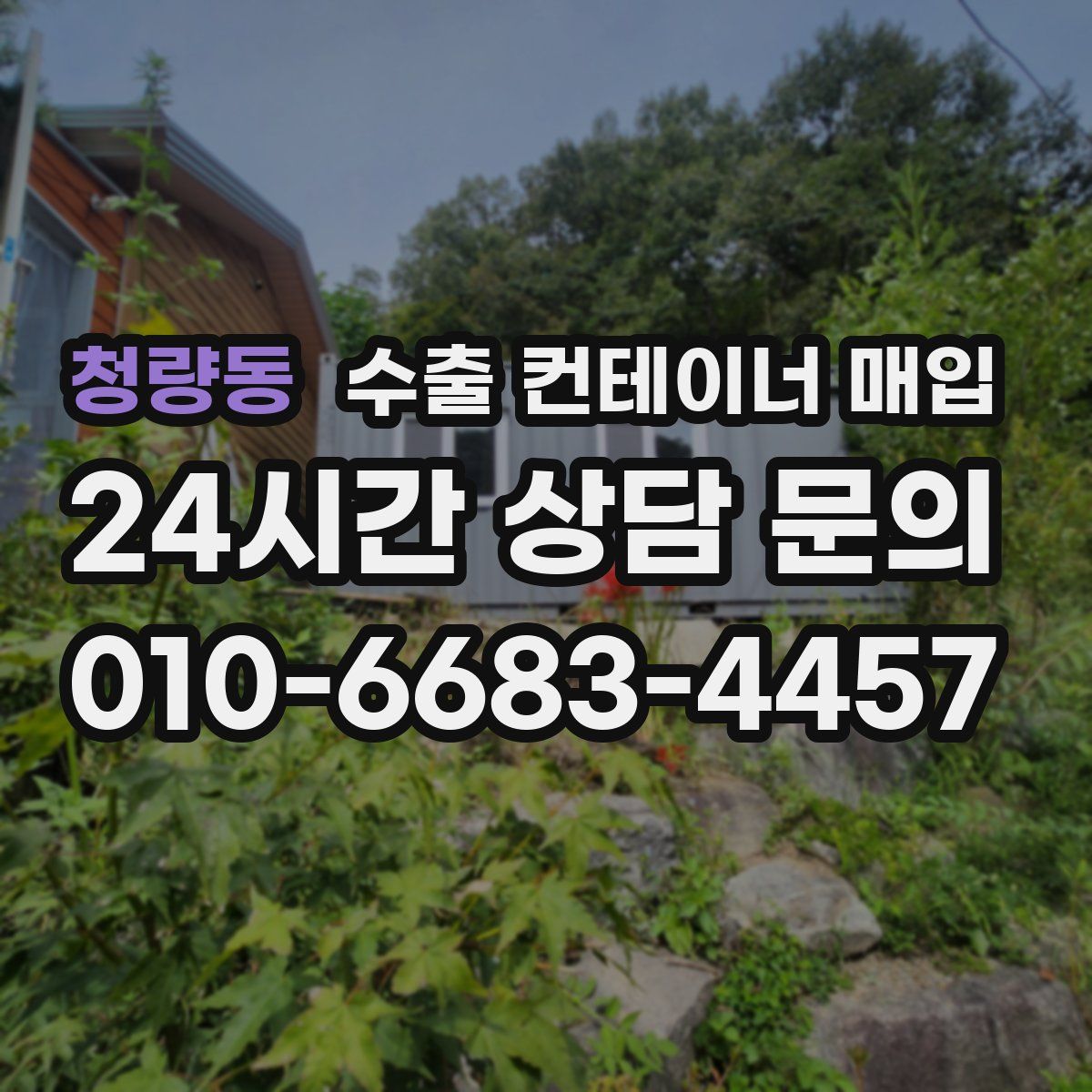 청량동 수출 컨테이너 매입