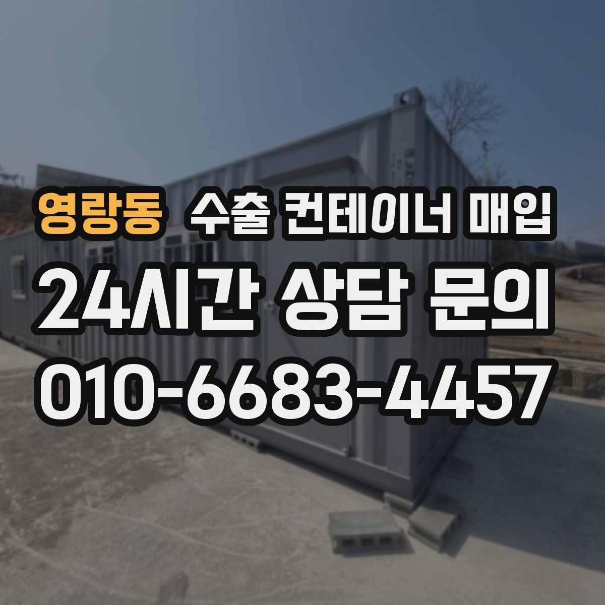영랑동 수출 컨테이너 매입