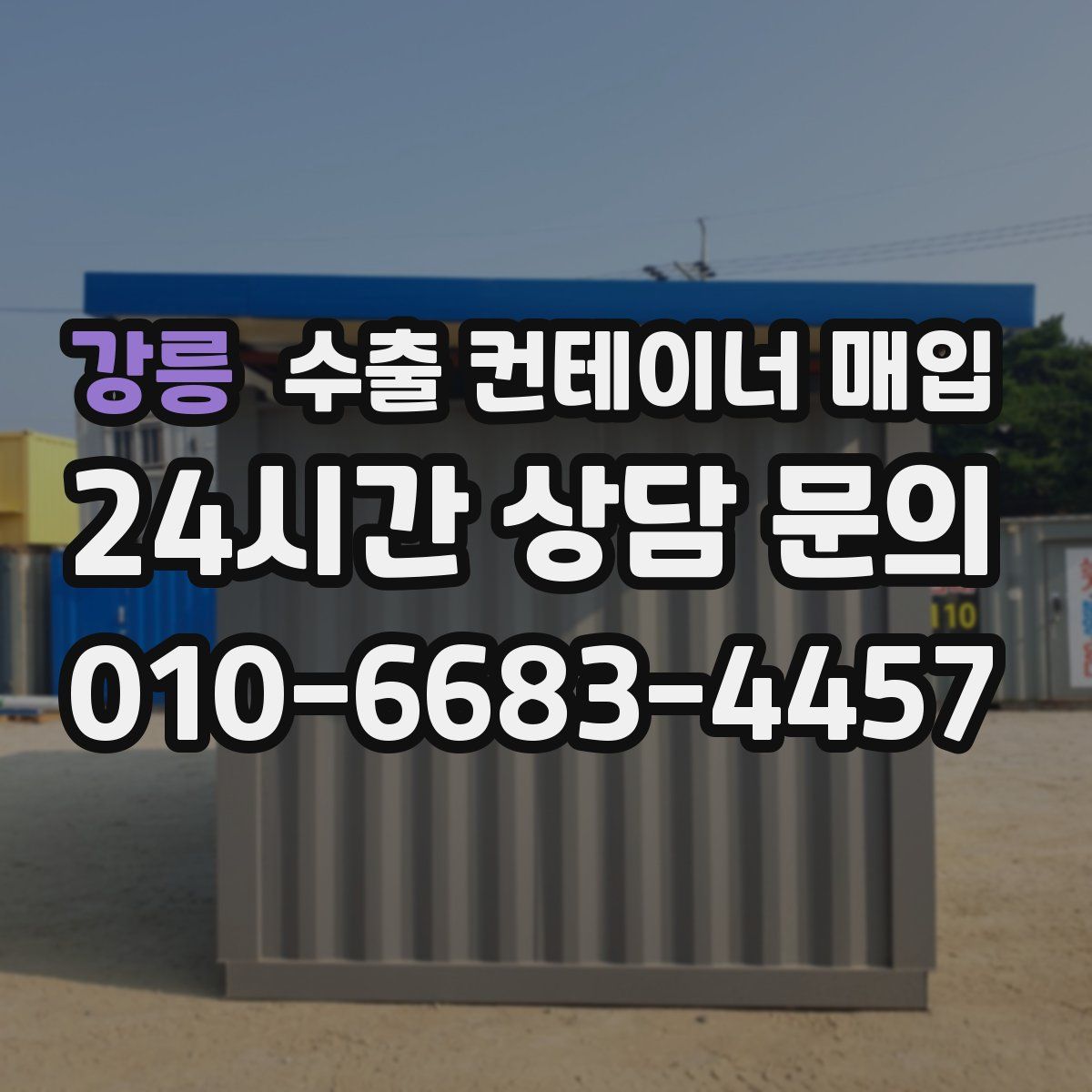 강릉 수출 컨테이너 매입