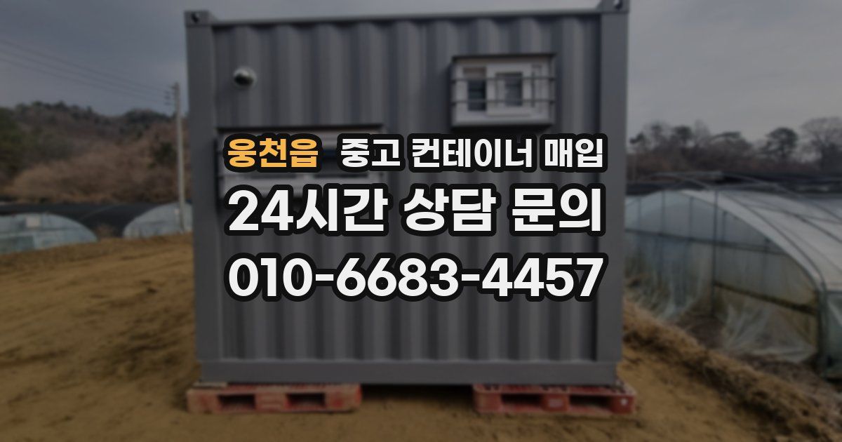 웅천읍 중고 컨테이너 매입
