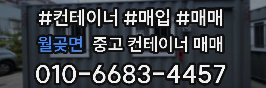 월곶면 중고 컨테이너 매매
