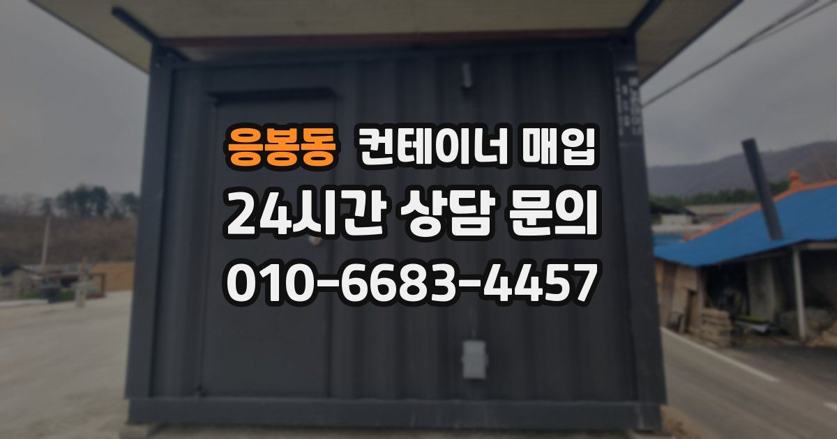 응봉동 컨테이너 매입