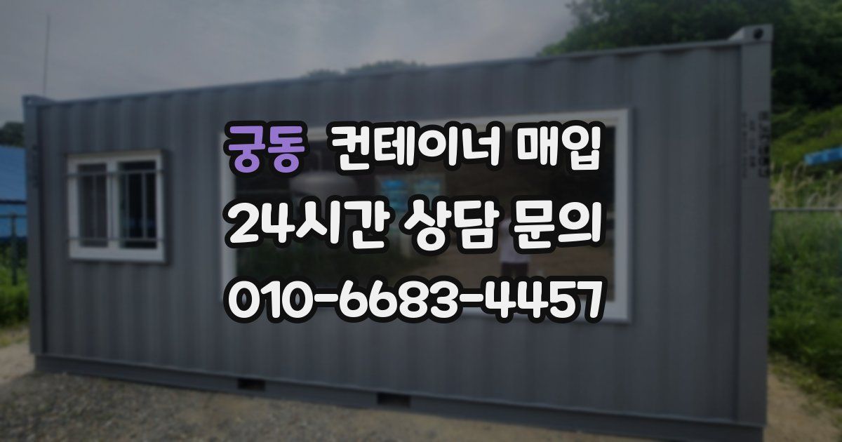궁동 컨테이너 매입