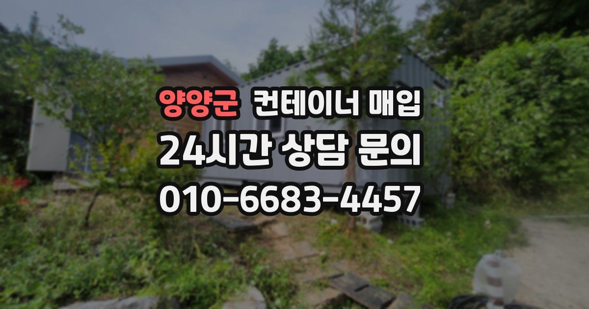 양양군 컨테이너 매입