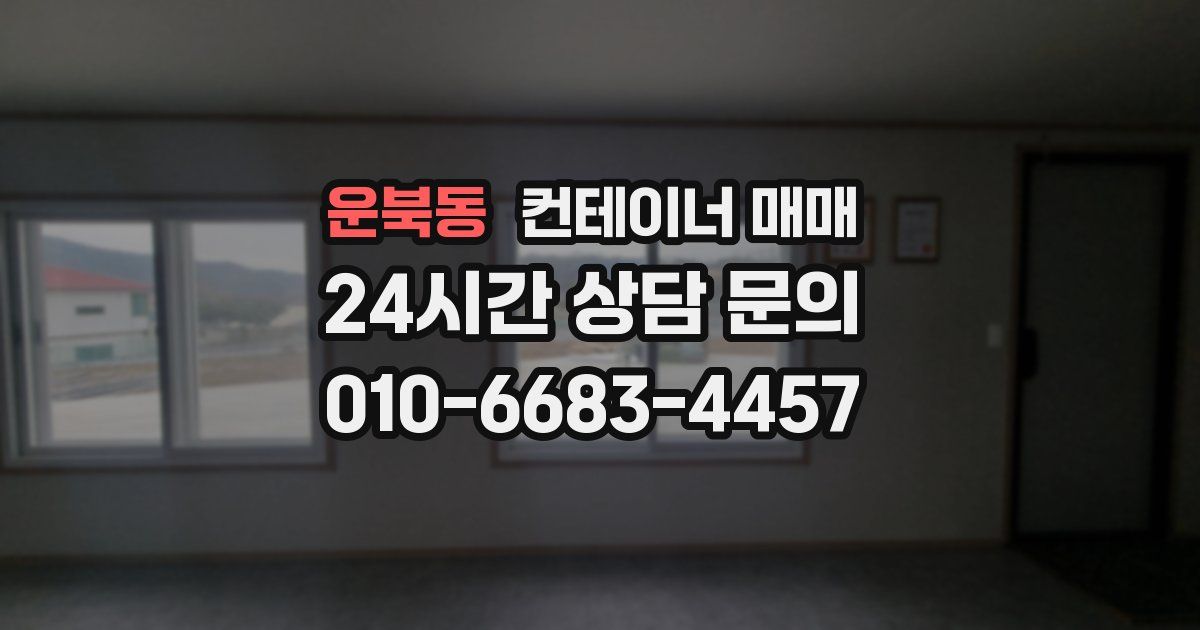 운북동 컨테이너 매매