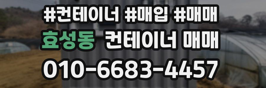 효성동 컨테이너 매매