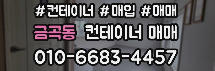금곡동 컨테이너 매매