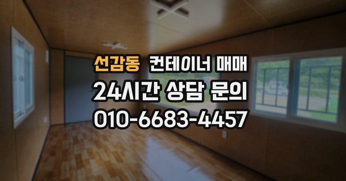 선감동 컨테이너 매매
