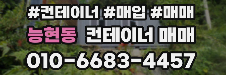 능현동 컨테이너 매매