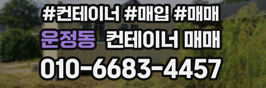 운정동 컨테이너 매매