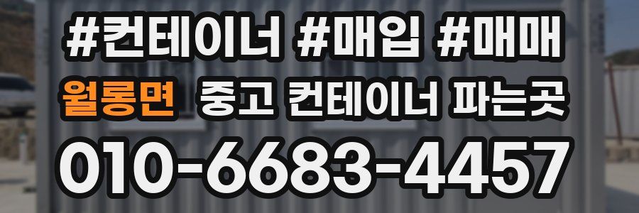 월롱면 중고 컨테이너 파는곳