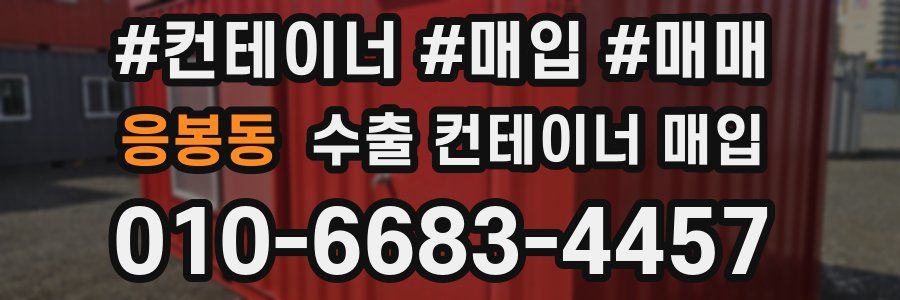 응봉동 수출 컨테이너 매입