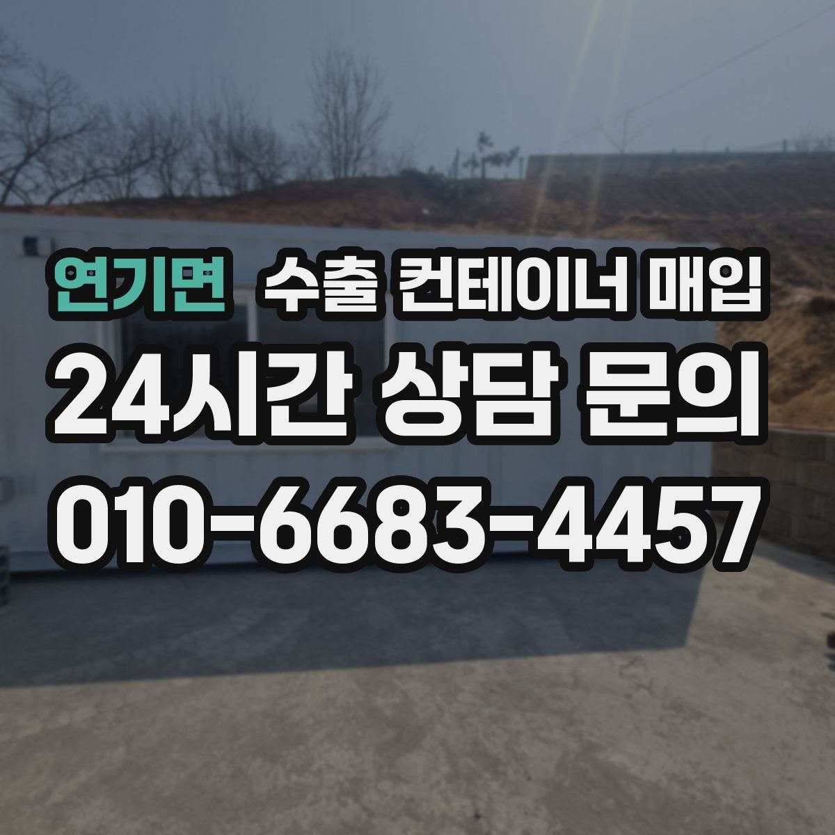 연기면 수출 컨테이너 매입