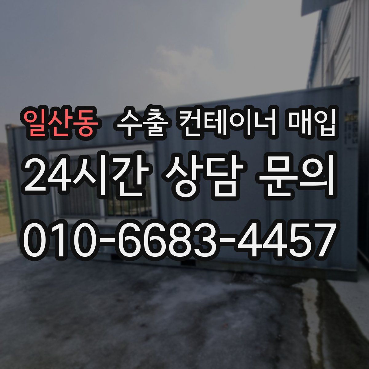 일산동 수출 컨테이너 매입