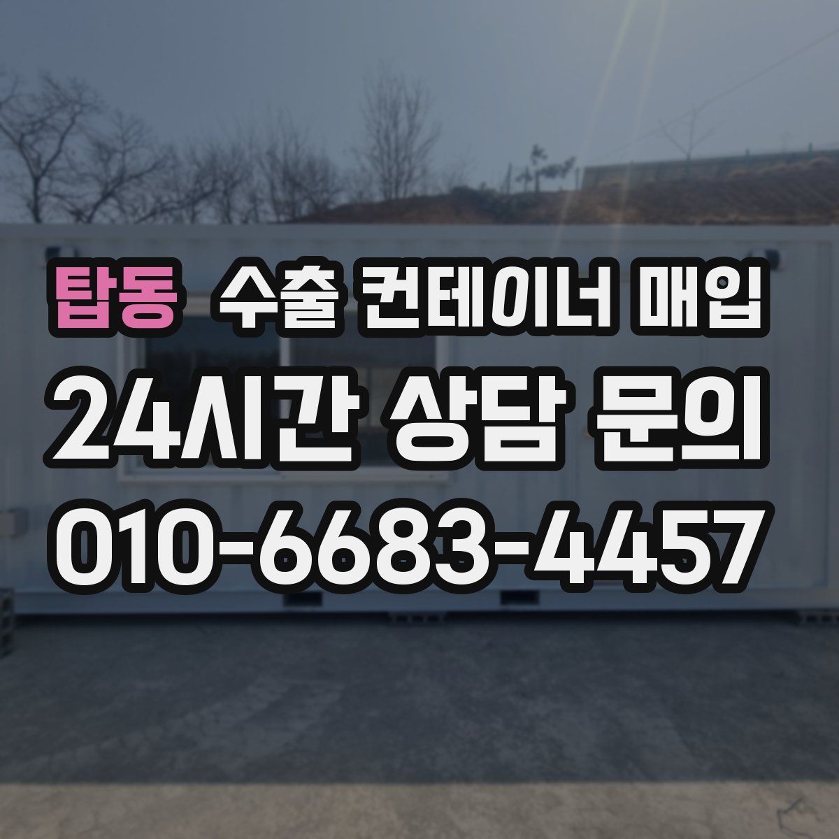 탑동 수출 컨테이너 매입