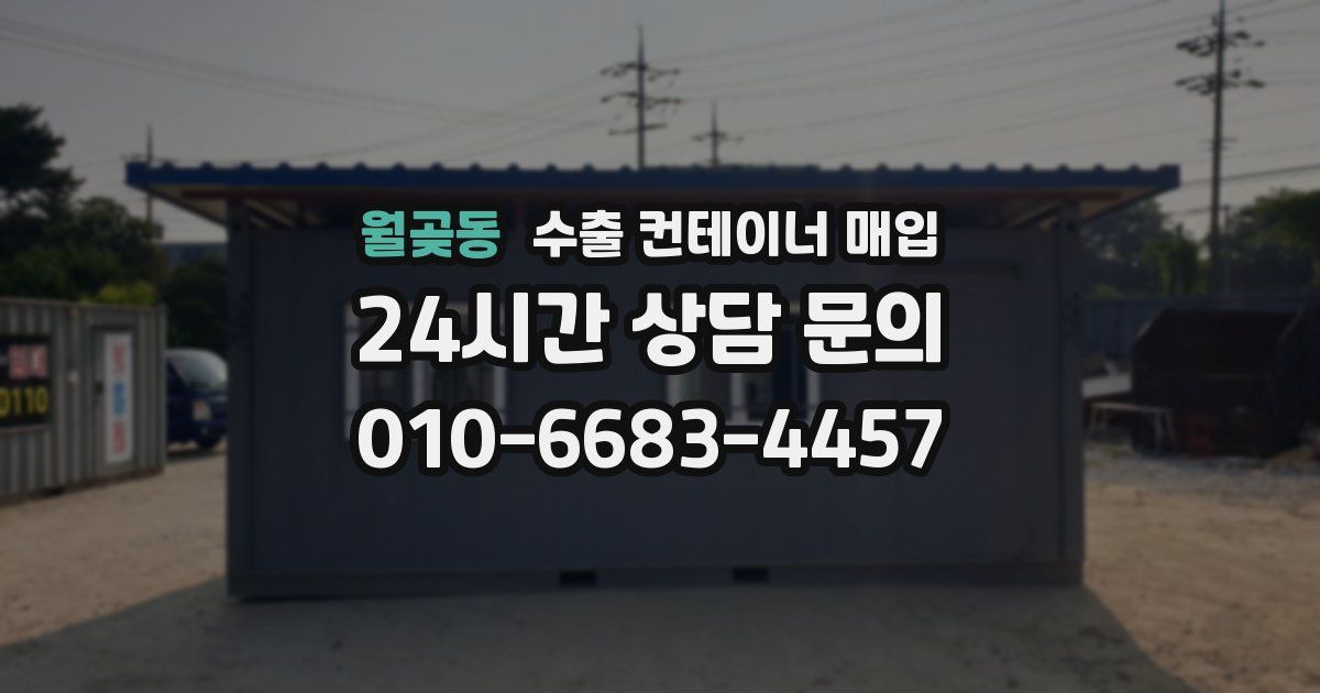 월곶동 수출 컨테이너 매입