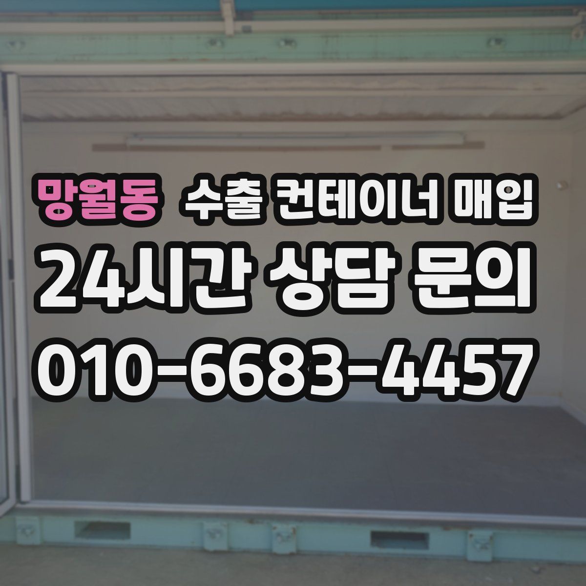 망월동 수출 컨테이너 매입