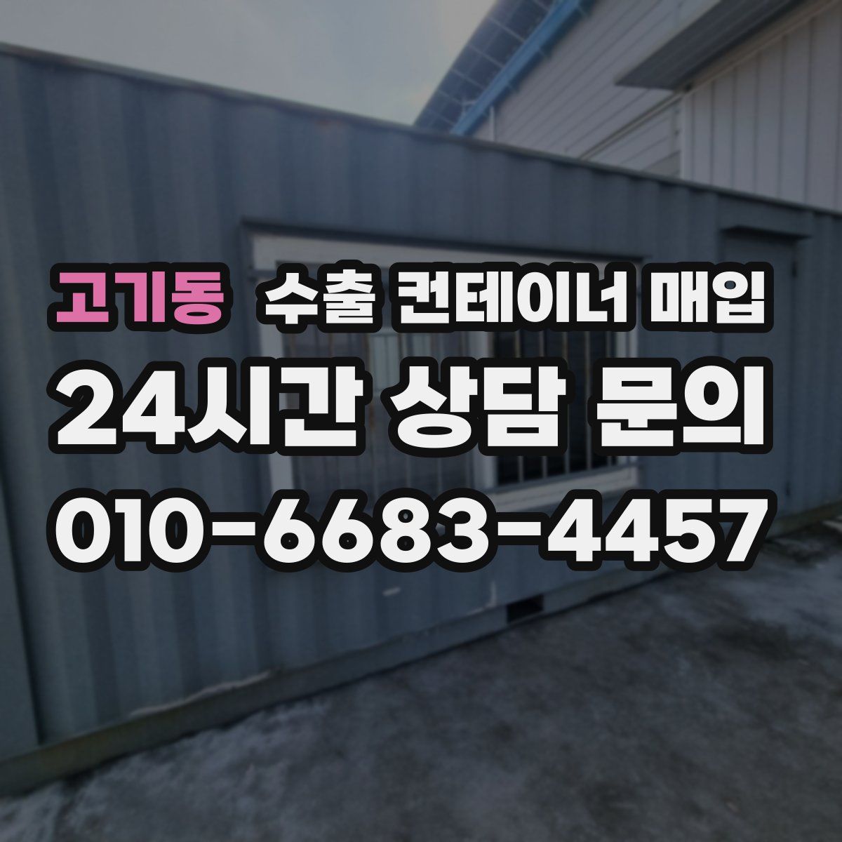 고기동 수출 컨테이너 매입