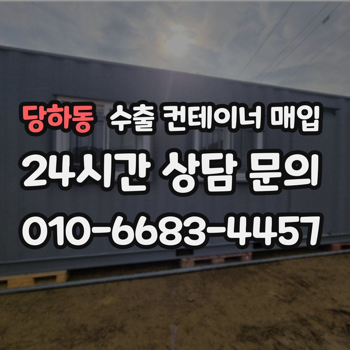 당하동 수출 컨테이너 매입