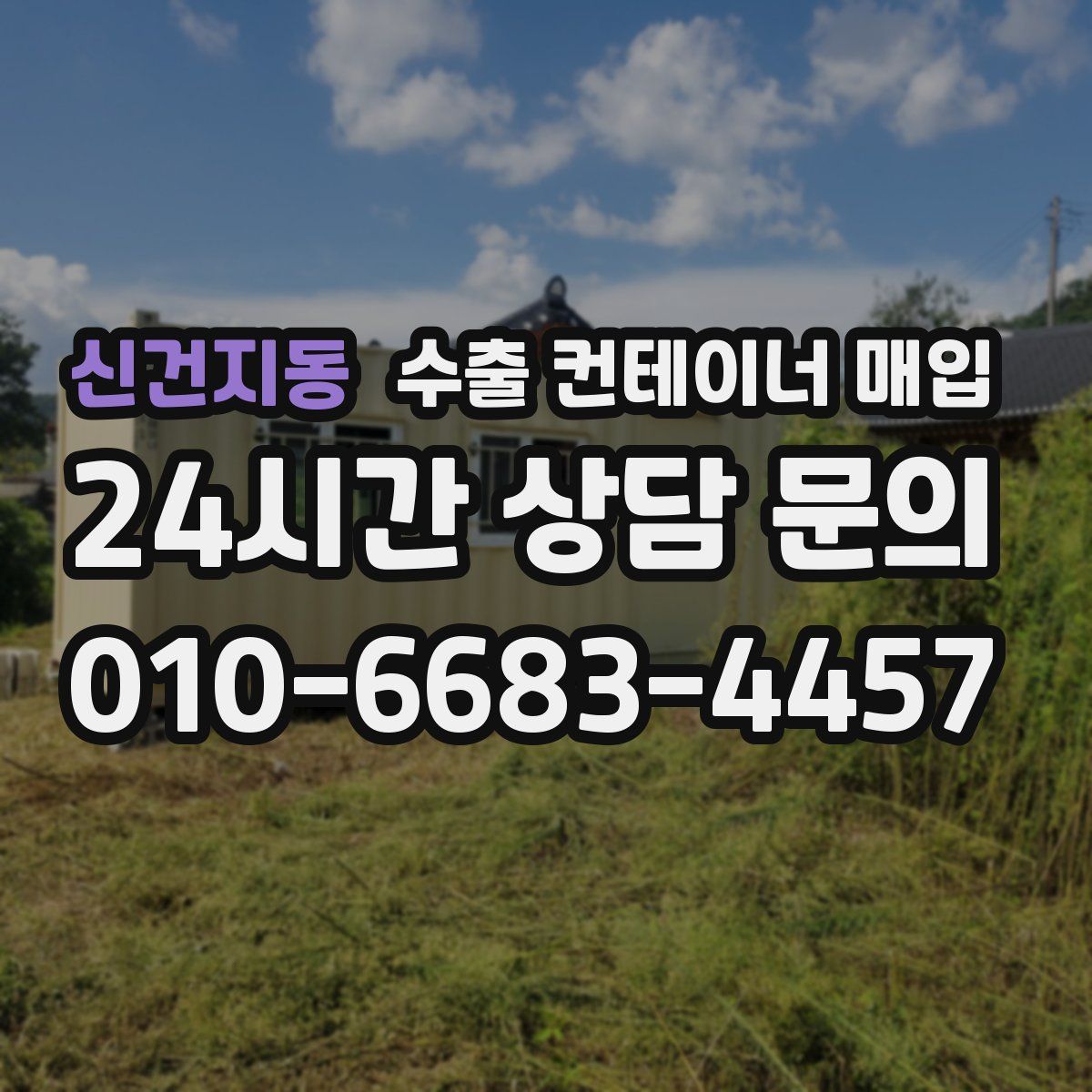 신건지동 수출 컨테이너 매입