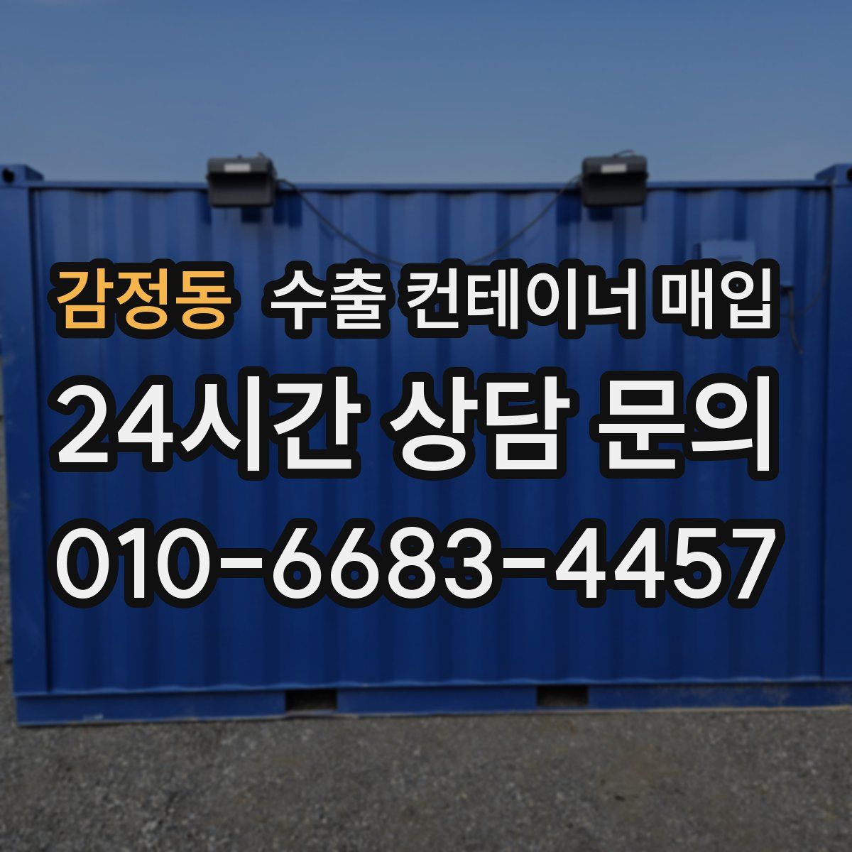 감정동 수출 컨테이너 매입