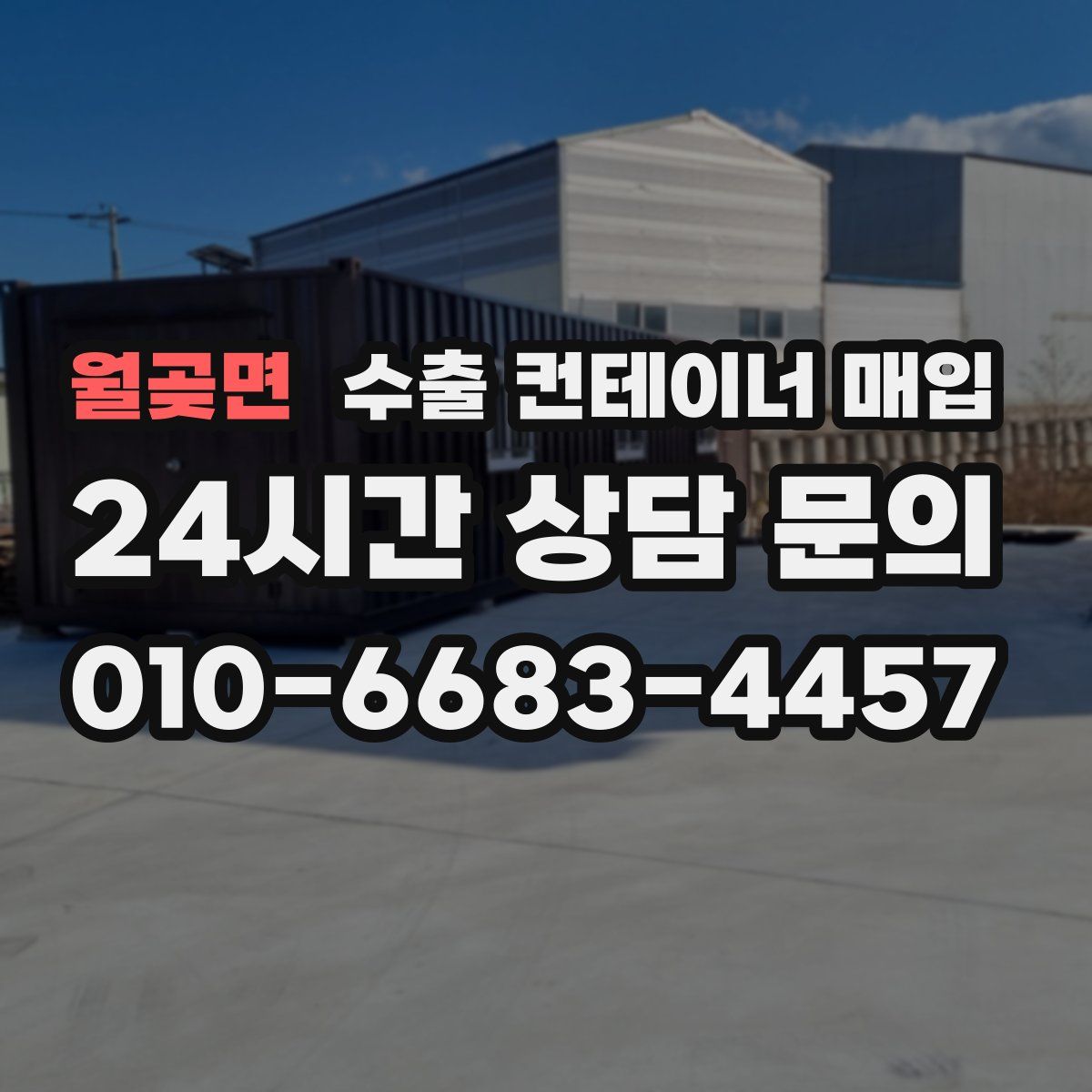 월곶면 수출 컨테이너 매입