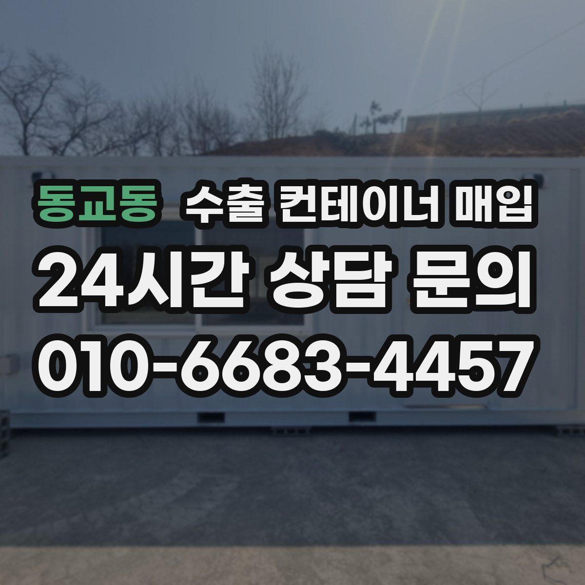 동교동 수출 컨테이너 매입