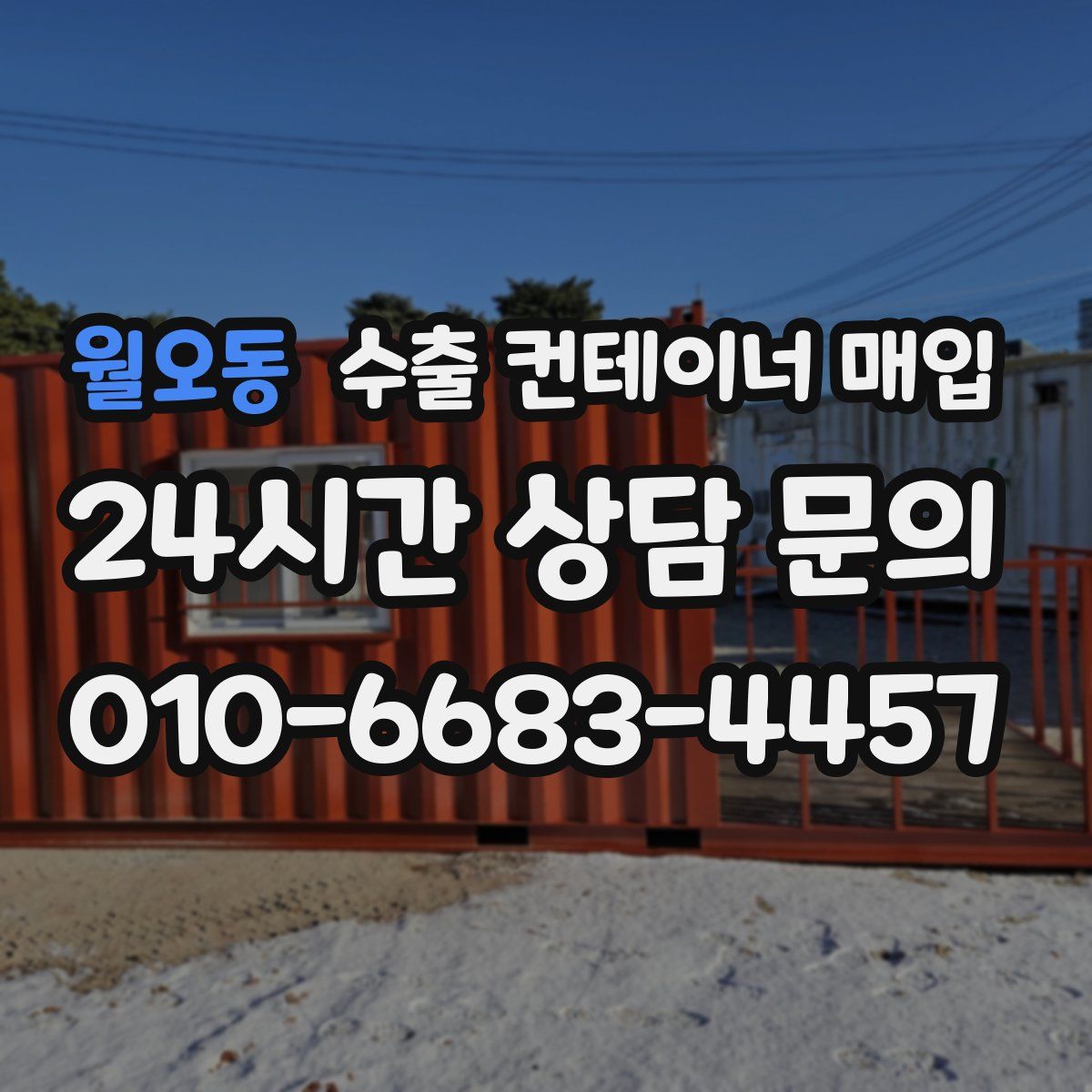 월오동 수출 컨테이너 매입