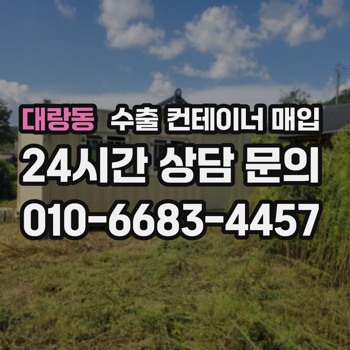 대랑동 수출 컨테이너 매입
