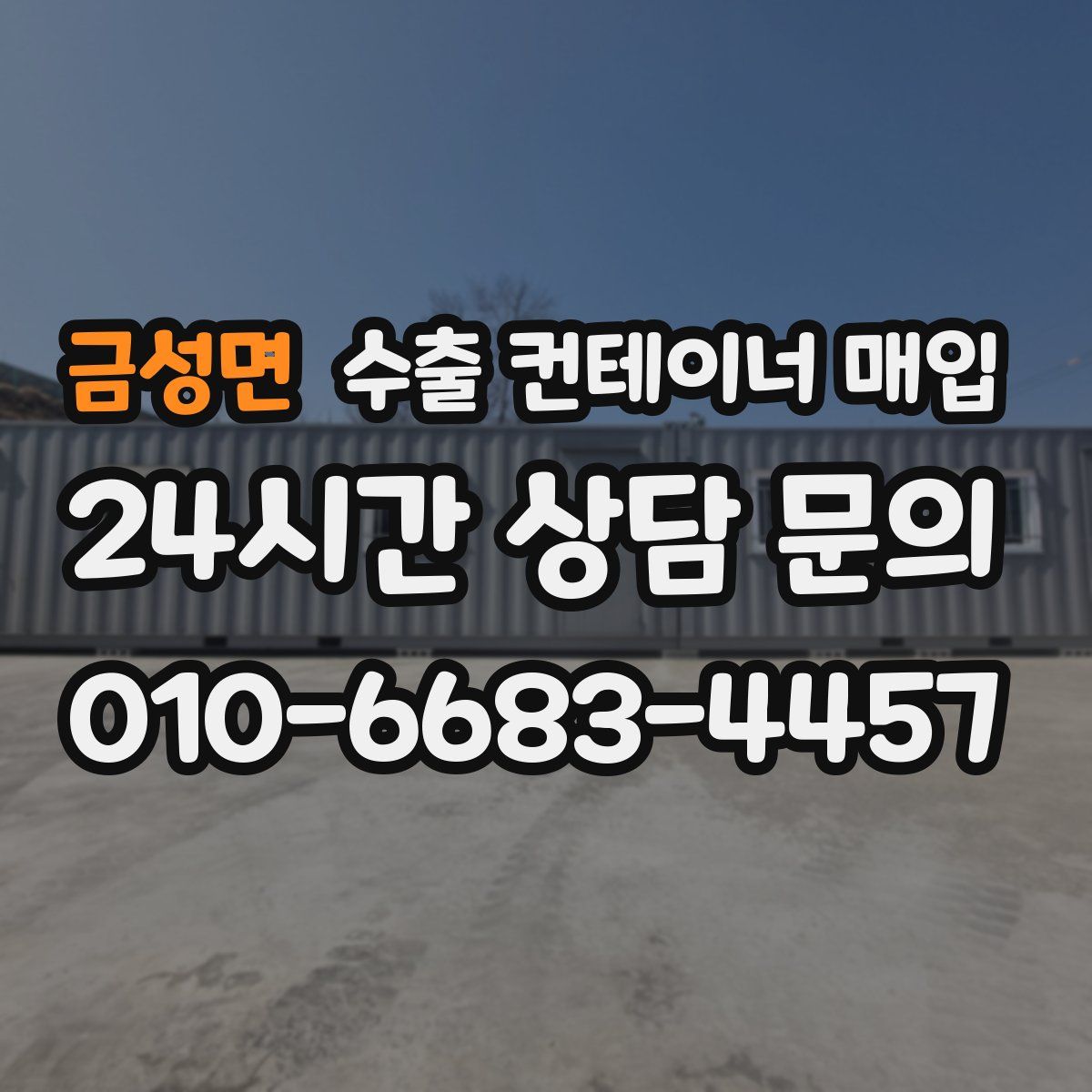 금성면 수출 컨테이너 매입