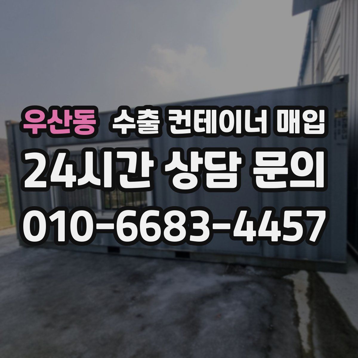 우산동 수출 컨테이너 매입
