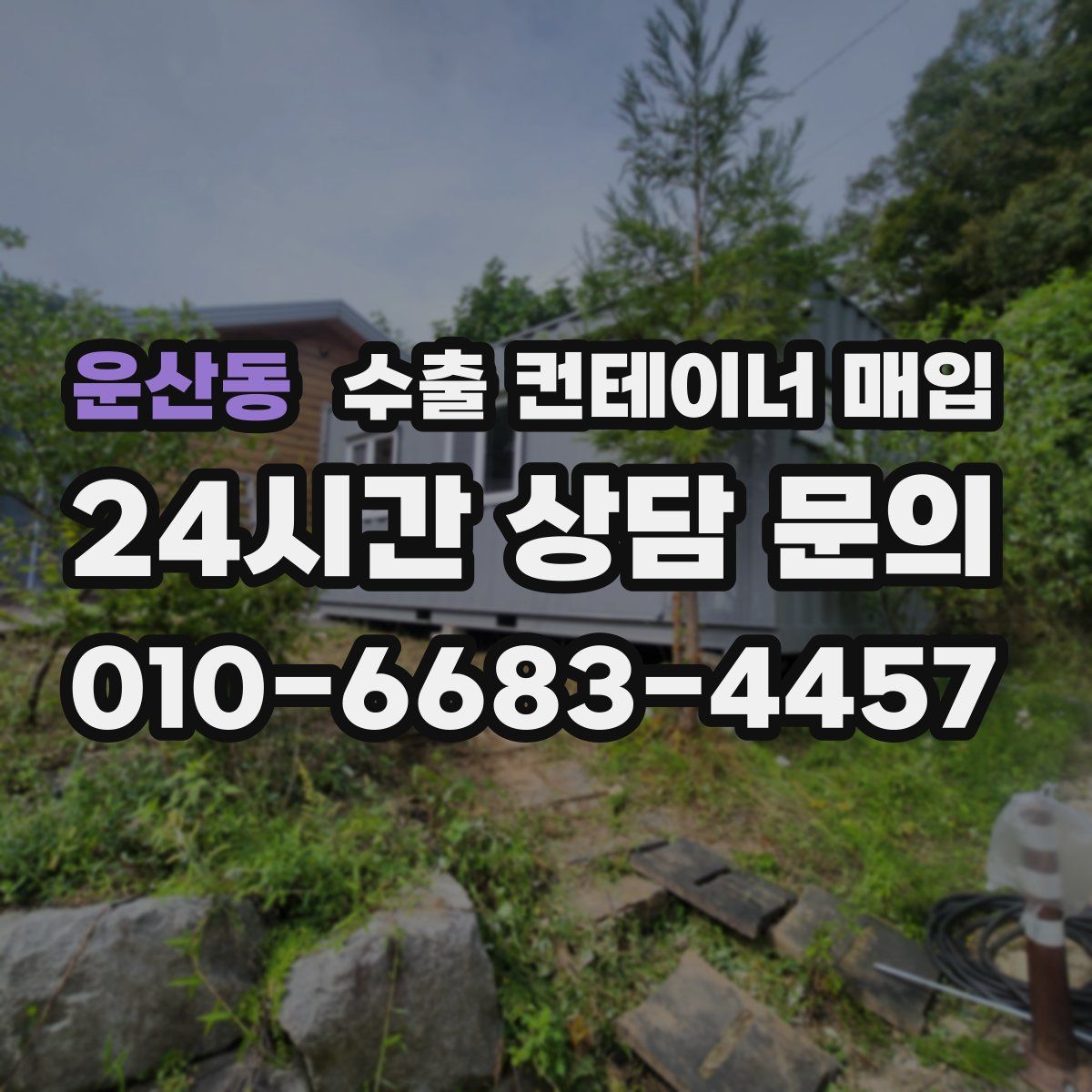 운산동 수출 컨테이너 매입