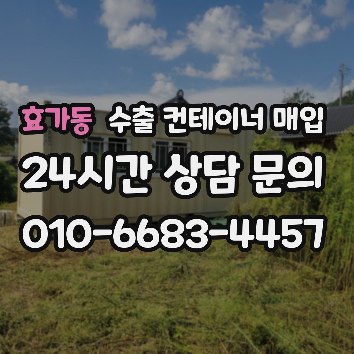 효가동 수출 컨테이너 매입