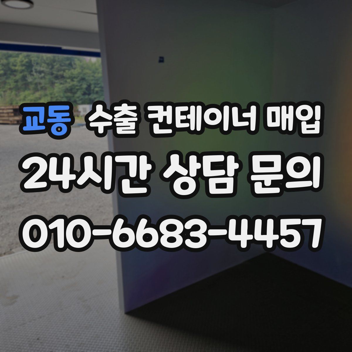 교동 수출 컨테이너 매입