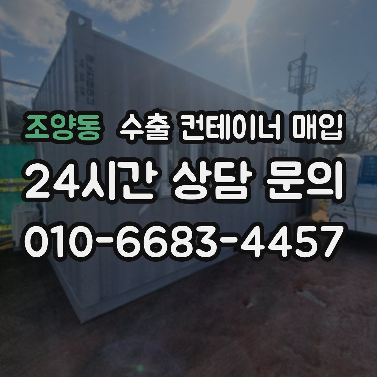 조양동 수출 컨테이너 매입