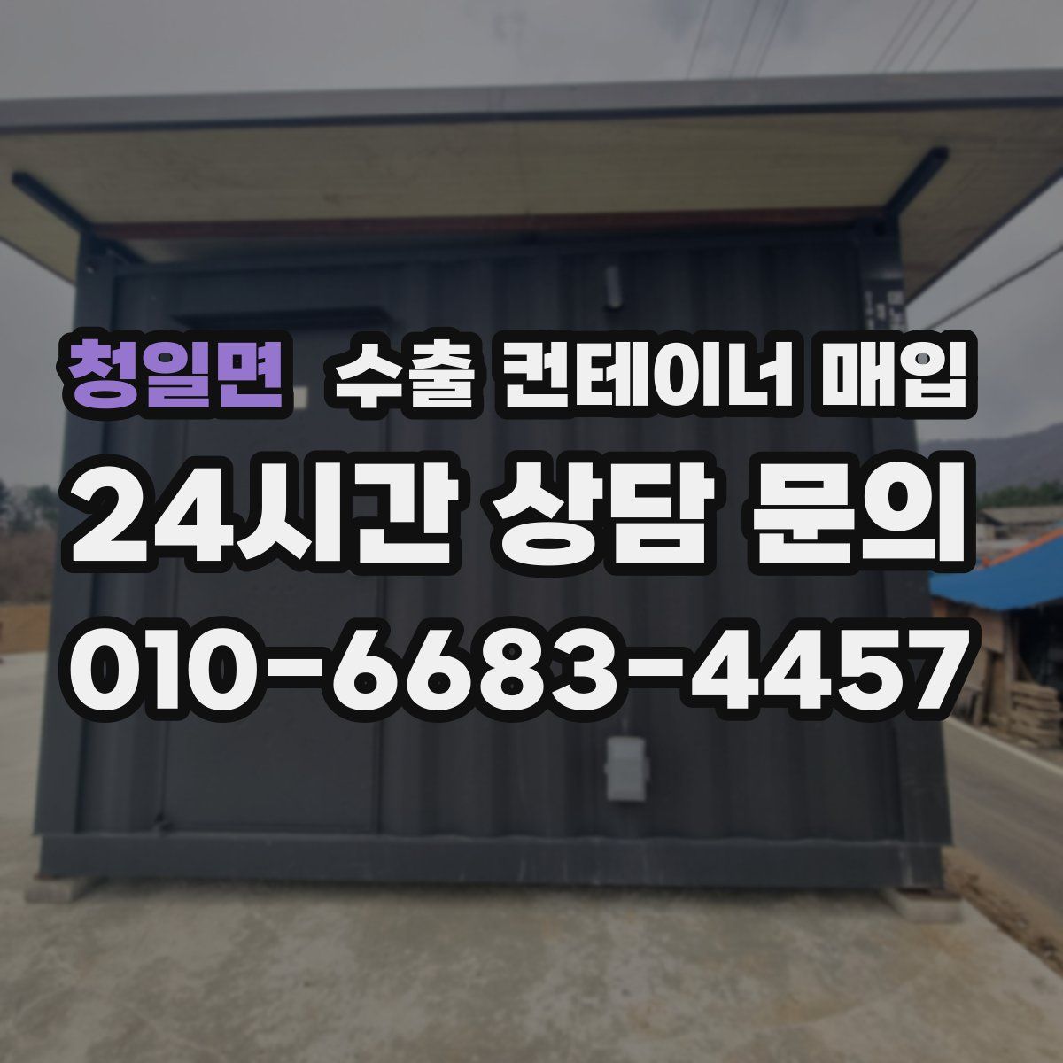 청일면 수출 컨테이너 매입
